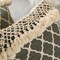 Deerlux 16" Handwoven Cotton Throw Pillow Cover with Ogee Pattern and Tasseled Top, Charcoal QI004313.CH - alternate 3